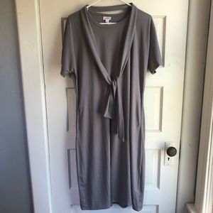 Solid Gray NWT Lularoe Marly Dress